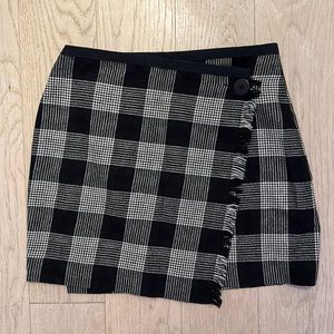 Madewell Wool Blend Wrap Mini Skirt
